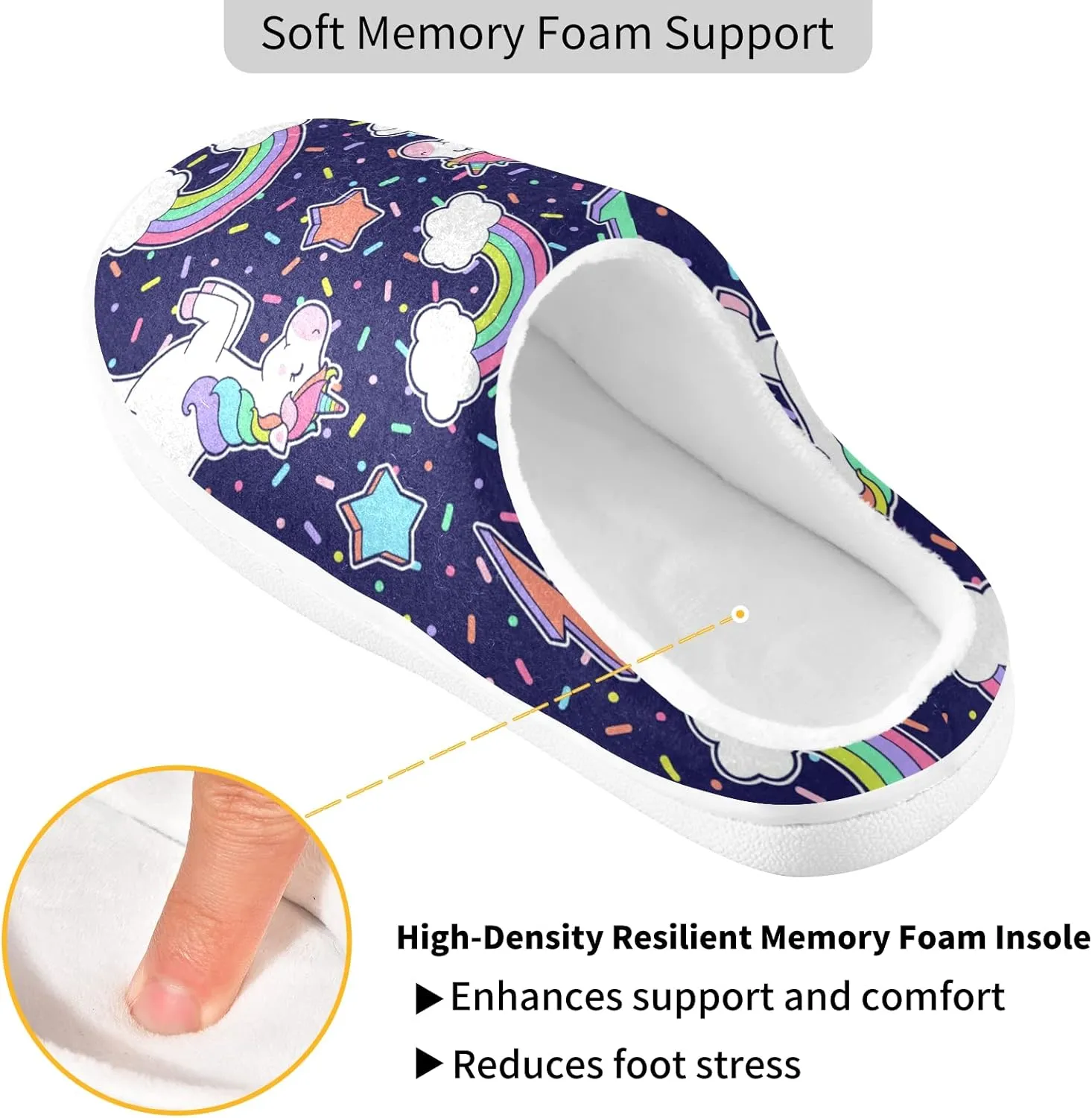 Oyihfvs Unisex Memory Foam Warm Slippers Comfort Soft Casual Shoes for Indoor Outdoor S-XXXL