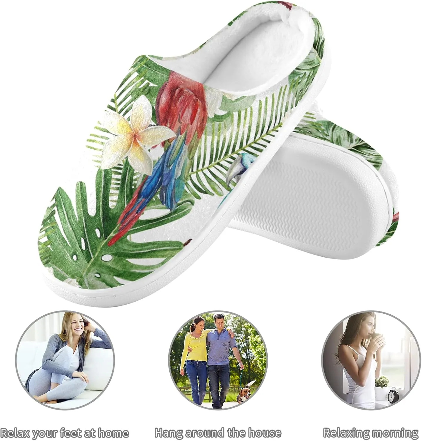 Oyihfvs Unisex Memory Foam Warm Slippers Comfort Soft Casual Shoes for Indoor Outdoor S-XXXL