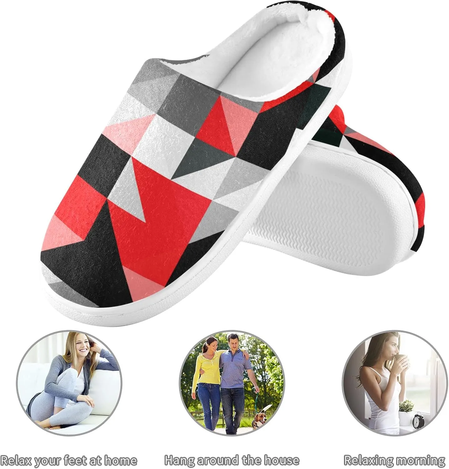Oyihfvs Unisex Memory Foam Warm Slippers Comfort Soft Casual Shoes for Indoor Outdoor S-XXXL
