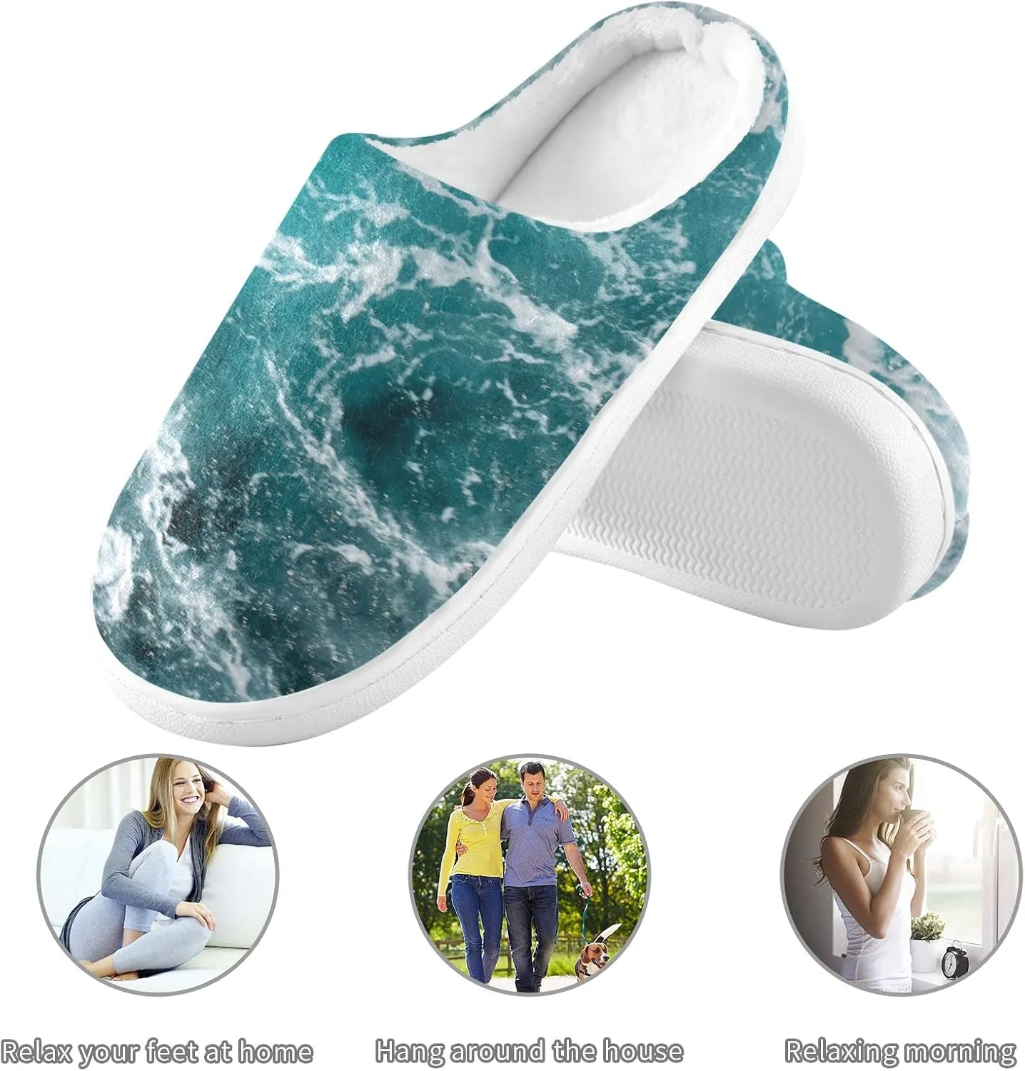 Oyihfvs Unisex Memory Foam Warm Slippers Comfort Soft Casual Shoes for Indoor Outdoor S-XXXL