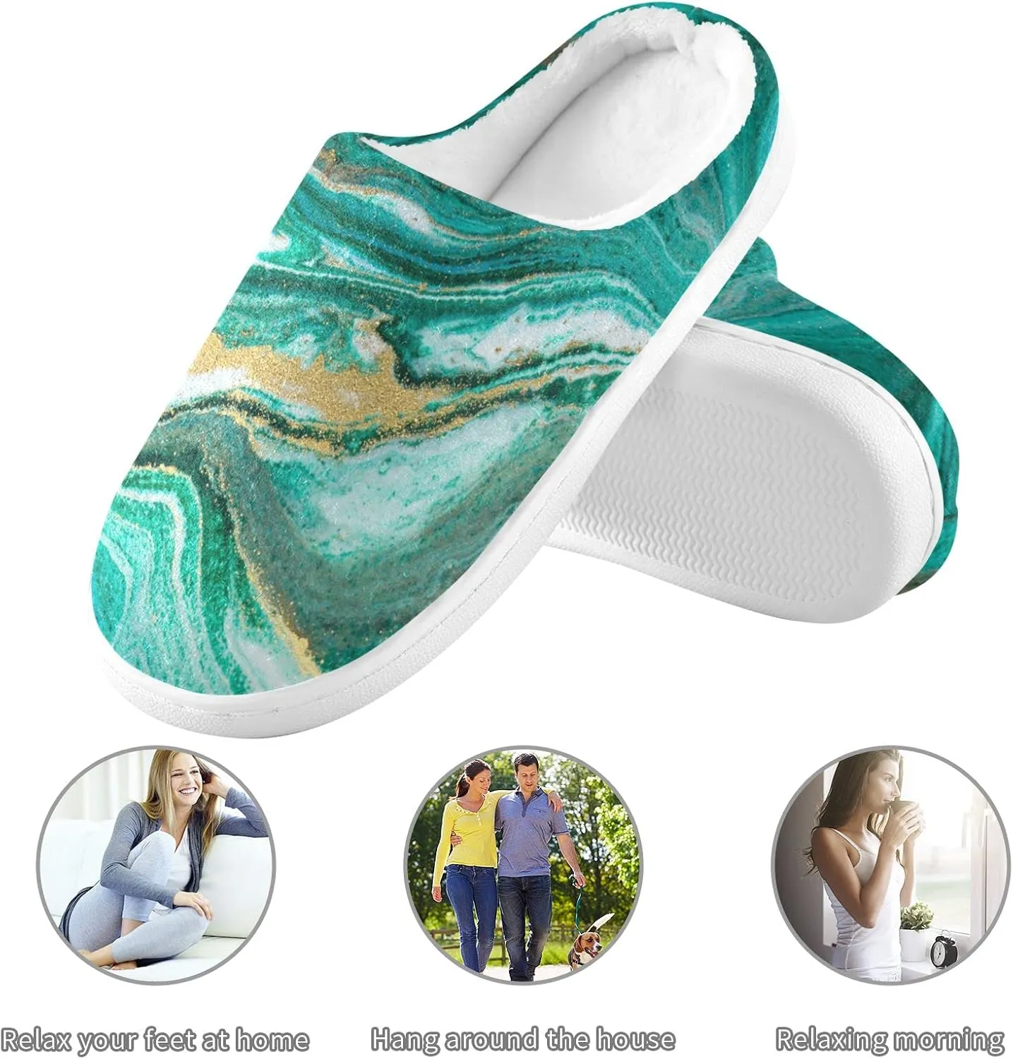 Oyihfvs Unisex Memory Foam Warm Slippers Comfort Soft Casual Shoes for Indoor Outdoor S-XXXL