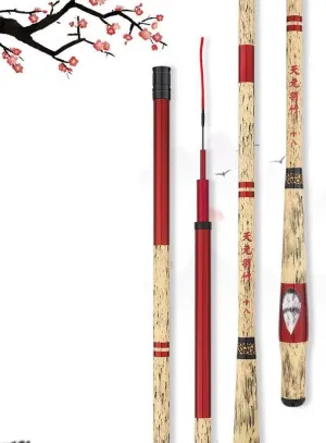 Pack of 1 Portable Fising Pole 2.7-7.2M Carbon Fiber Telescopic Carp Fishing Rods