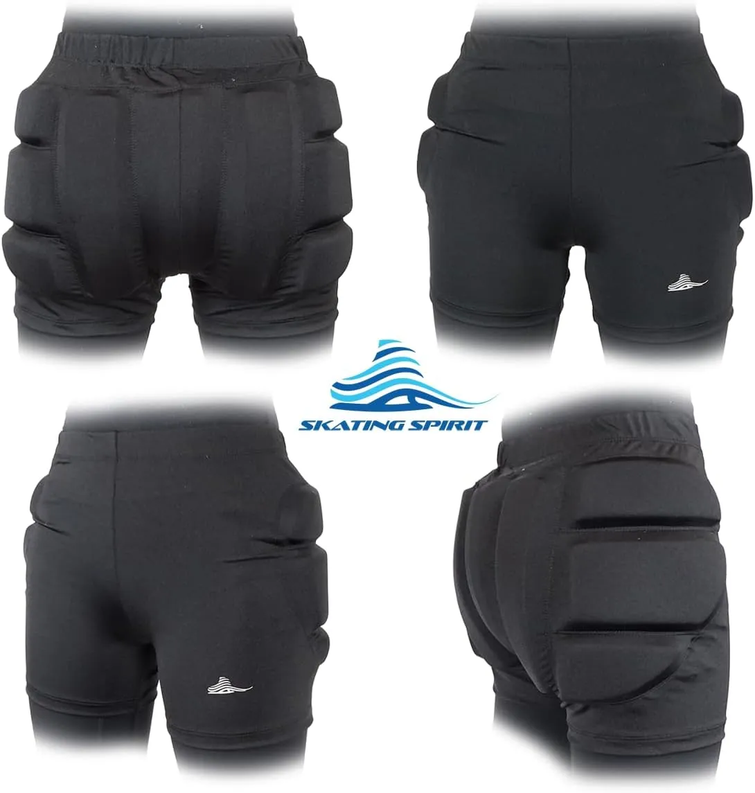 Padded Shorts Protective Crash Pants Tailbone Hip Butt Pad for Ice Figure Roller Skating Skateboarding Skiing Snowboarding
