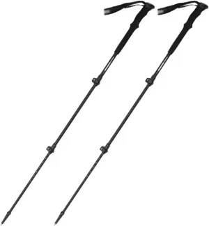 Pair of 2 Walking Sticks for Hiking, Nordic Walking Trekking Poles, Telescopic, Collapsible,Quick Lock System, 7075 Aluminum with EVA Grip