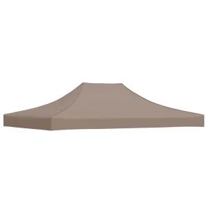 Party Tent Roof 4x3 m Taupe 270 g/m²