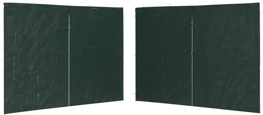 Party Tent Sidewalls 2 Pack with Zipper PE Green Water-Resistant Panels for Gazebo Canopy Tent Outdoor Events 118.1"x76.8"