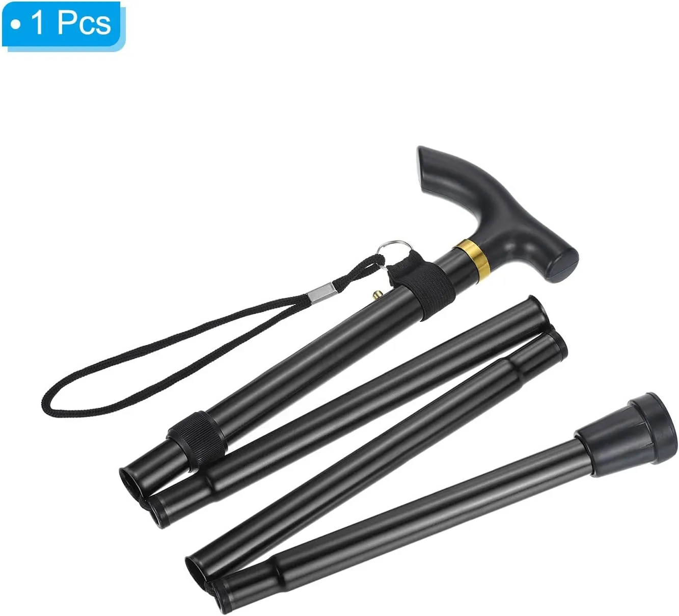 PATIKIL Trekking Poles, Collapsible Hiking Pole Telescopic Folding Cane Quick Lock Aluminum Alloy for Outdoor Hiking Walking Camping