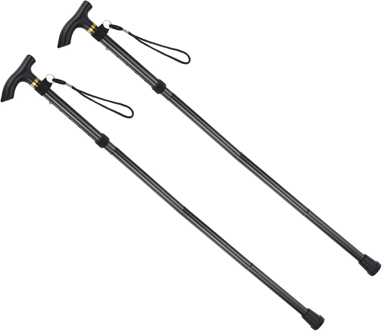 PATIKIL Trekking Poles, Collapsible Hiking Pole Telescopic Folding Cane Quick Lock Aluminum Alloy for Outdoor Hiking Walking