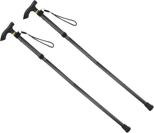 PATIKIL Trekking Poles, Collapsible Hiking Pole Telescopic Folding Cane Quick Lock Aluminum Alloy for Outdoor Hiking Walking