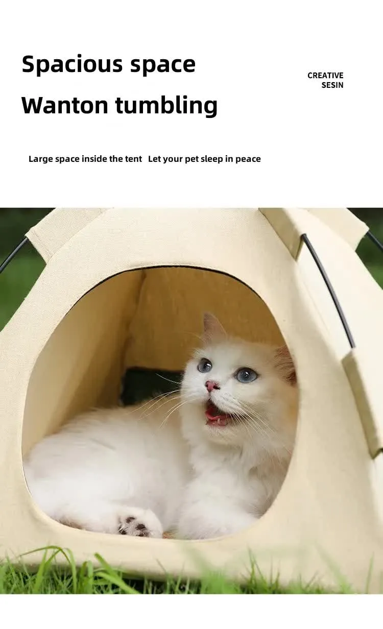 Pets, Cat Exclusive deal Shelter Price-conscious for Size: 40*40*37cm Small  House,Pet Outdoor and -Windproof Pink, Tent M Dustproof