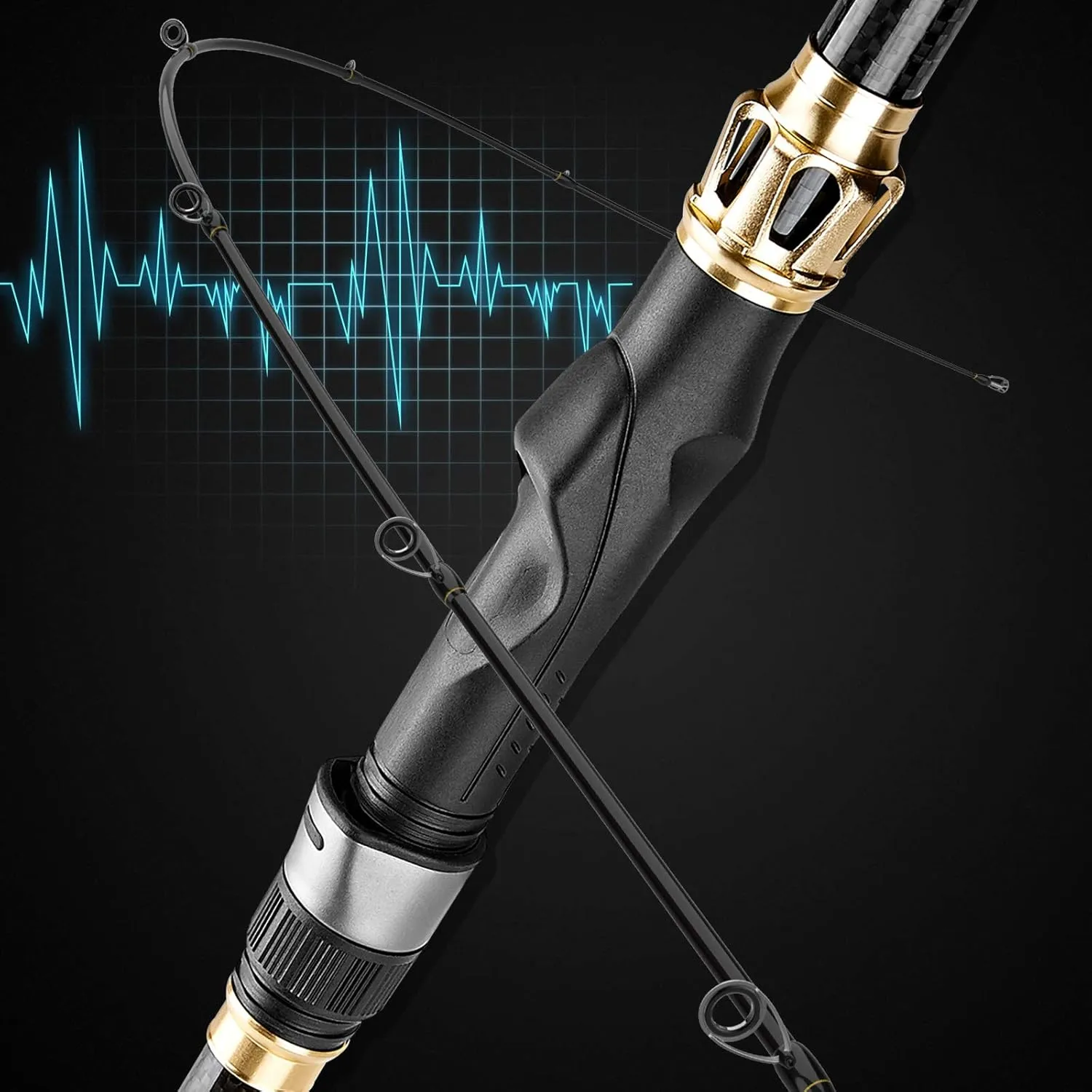 PLUSINNO Fishing Rod and Reel Combo,Fishing Pole,Telescopic Fishing Rod Kit with Spinning Reel, Telescopic Fishing Pole with Carrier Bag for Freshwater Saltwater for Men Women
