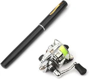 Pocket Collapsible Fishing Rod Reel Combo Mini Pen Fishing Pole Kit Telescopic Fishing Rod Reel Combo Kit