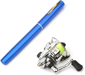 Pocket Collapsible Fishing Rod Reel Combo Mini Pen Fishing Pole Kit Telescopic Fishing Rod Reel Combo Kit