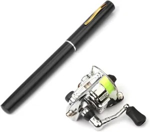 Pocket Collapsible Fishing Rod Reel Combo Mini Pen Fishing Pole Kit Telescopic Fishing Rod Spinning Reel Combo Kit