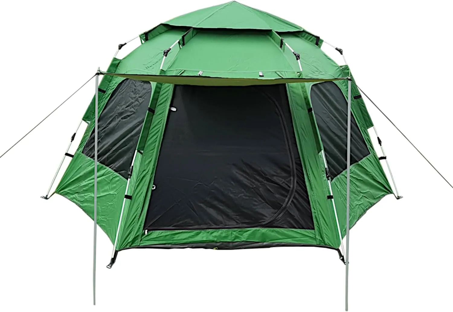 POCO DIVO Olive Instant Camping Tent, 4/5/6 People Automatic Hexagon Dome, Pop-up Windproof Family Trip Camp, Backpacking Easy Setup Canopy, Hiking Mountaineering Hut, Waterproof UV-Resistant Shelter