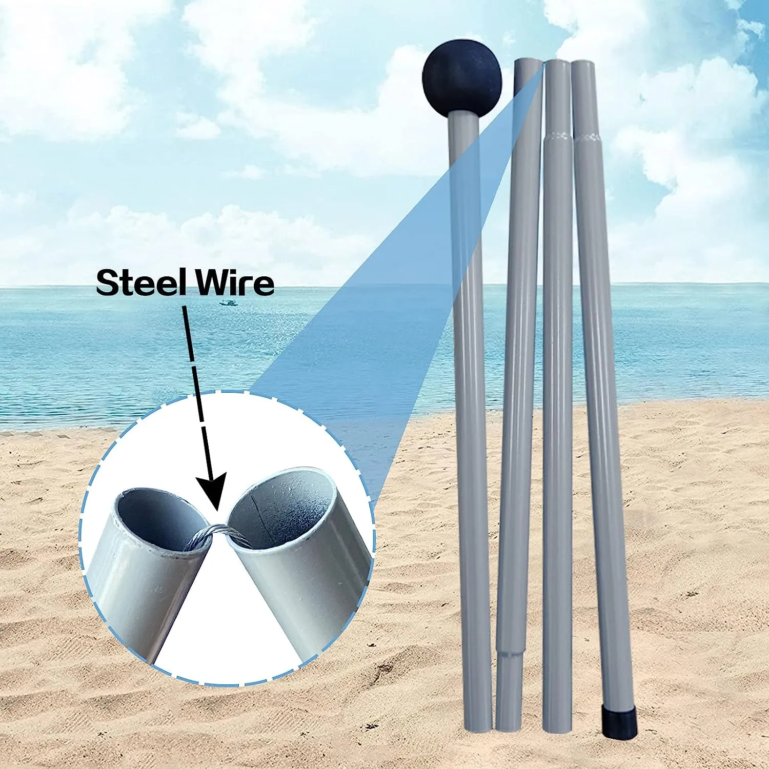 Pop Up 7.5X7.5 FT Portable Sun Shelter Beach Tent