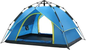 Pop Up Tent, Family Tent for 4 Person, Portable Instant Tent, Waterproof Windproof for Camping Hiking Mountaineering