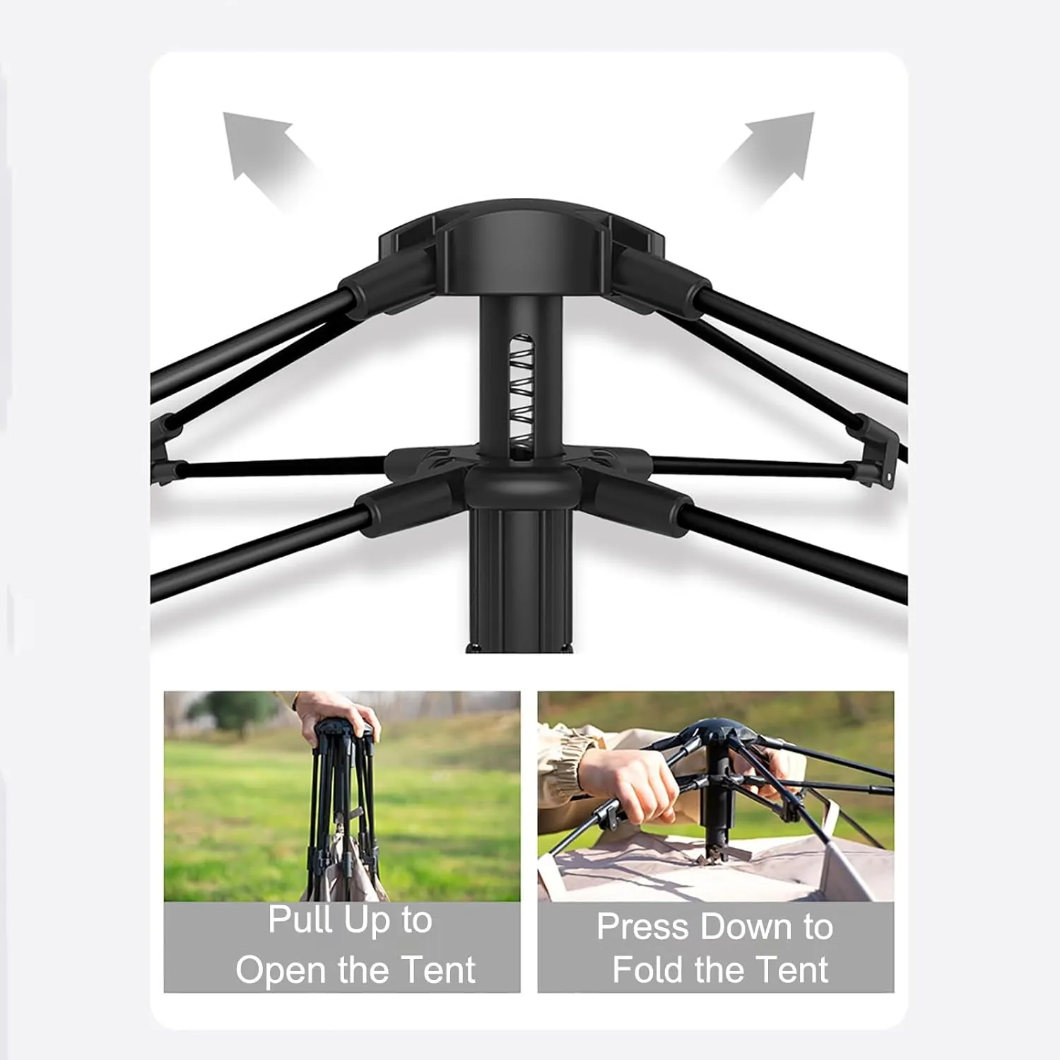Pop Up Tent, Family Tent for 4 Person, Portable Instant Tent, Waterproof Windproof for Camping Hiking Mountaineering
