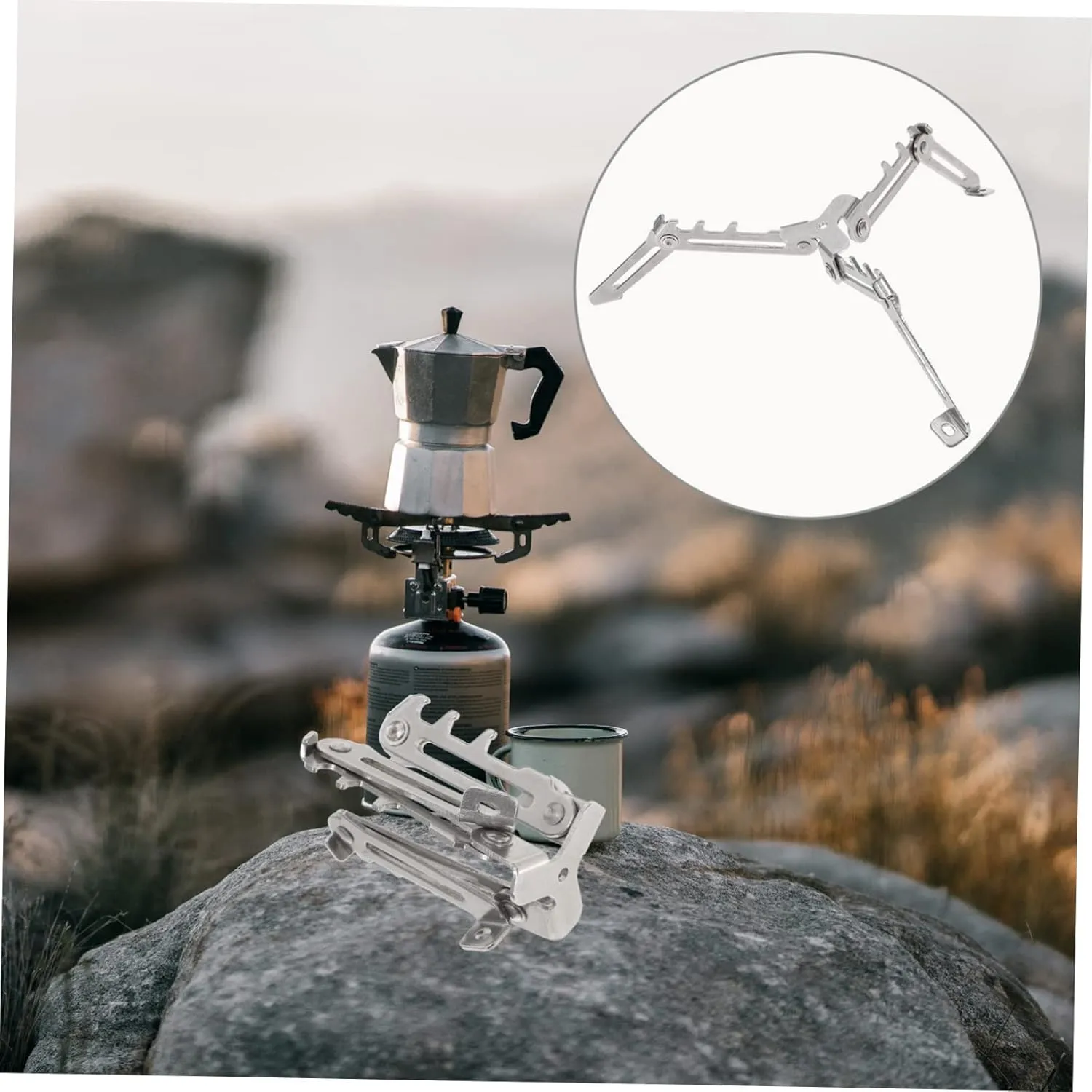 POPETPOP 2pcs Gas Tank Bracket Portable Fixed Rack Portable Air Tank Folding Canister Stand Picnic Tank Holder