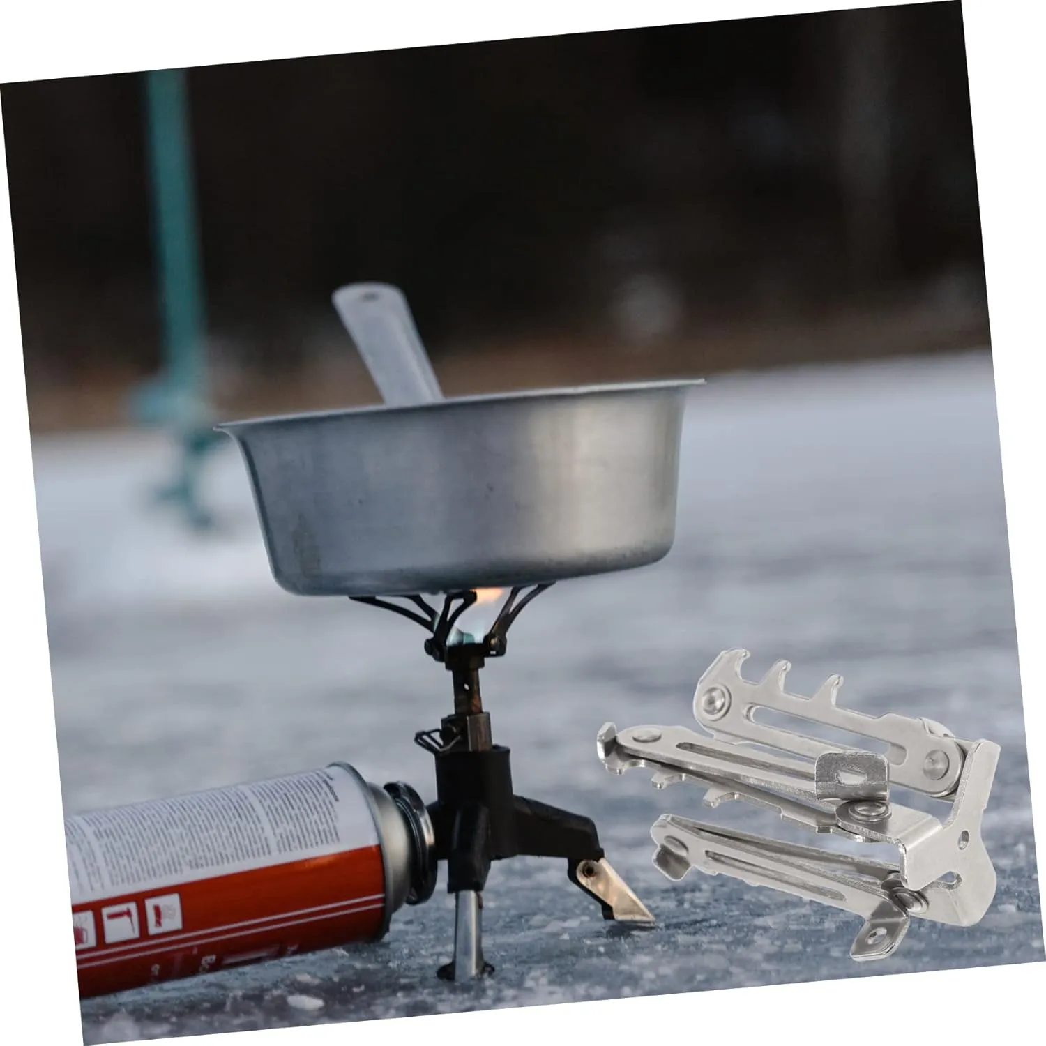 POPETPOP 2pcs Gas Tank Bracket Portable Fixed Rack Portable Air Tank Folding Canister Stand Picnic Tank Holder