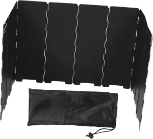POPETPOP Folding Windshield for Camping Stove Panel Iron Wind Deflector for Gas Burner BBQ Grill Portable Wind Screen for Outdoor Cooking Hiking and Barbecues Compact and Space Saving