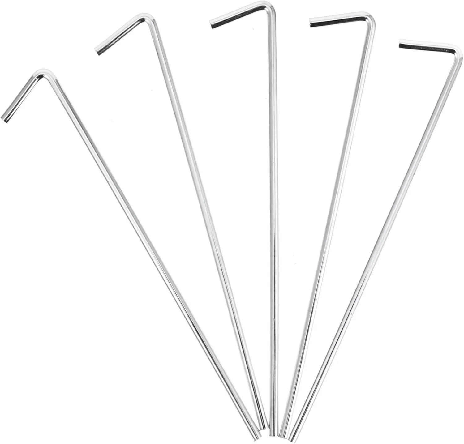 POPETPOP Tent Nails Ground Anchor 20 Pcs Fracture Resistant Steel Tent Stakes Tarp Peg