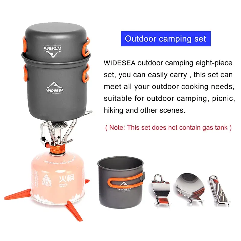Portable Camping Cookware and Stove Set
