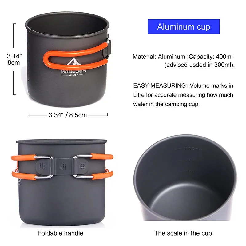 Portable Camping Cookware and Stove Set