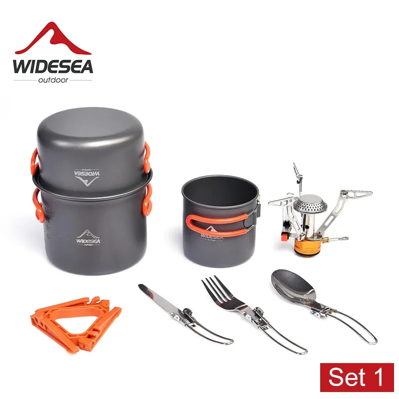 Portable Camping Cookware and Stove Set