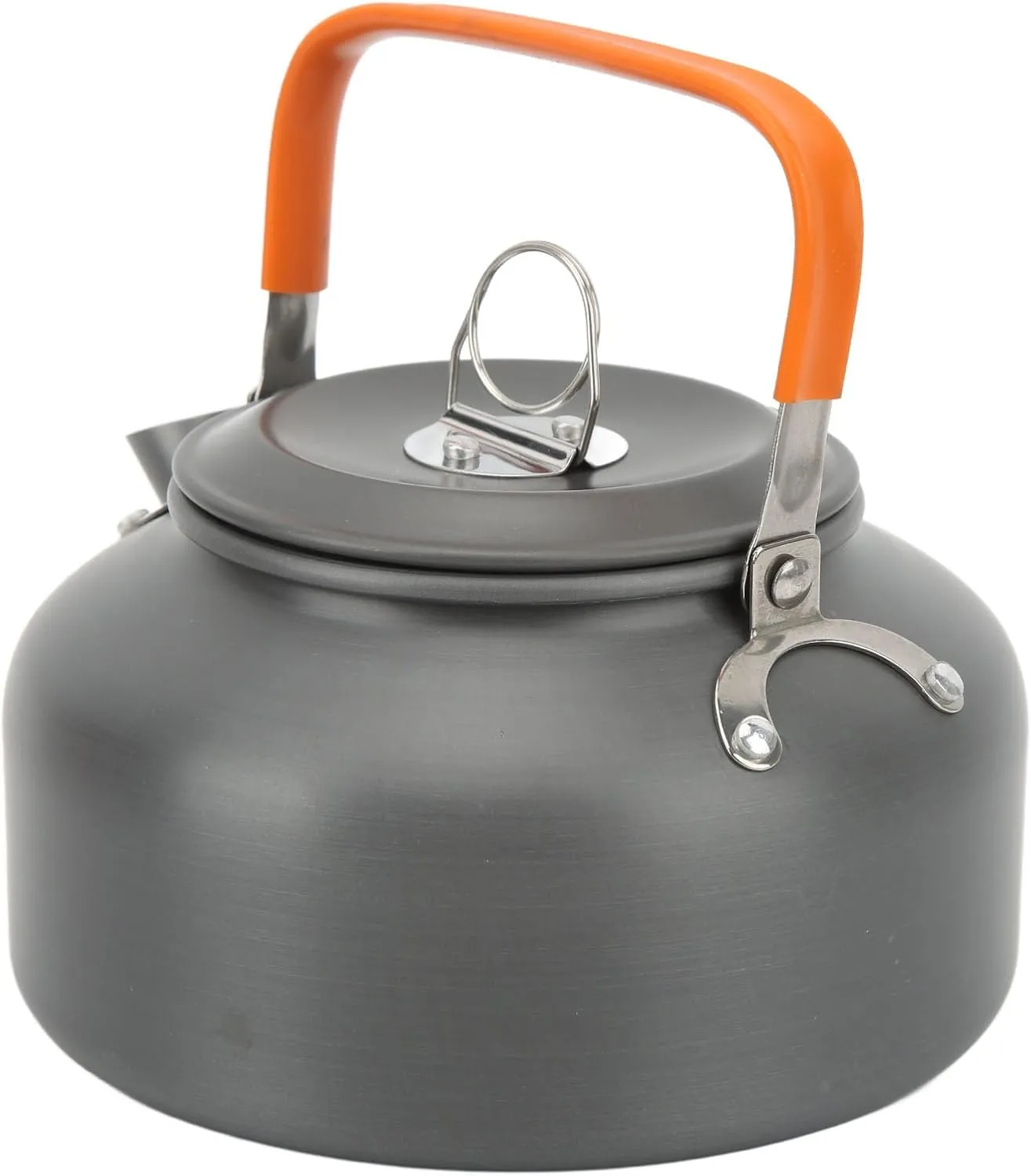 Portable Camping Cookware Mess Kit for Backpacking, Lightweight and Compact, Self Rebounding Handle Pots and Pans, Hard Oxidized Aluminum Material, to Carry and Store,