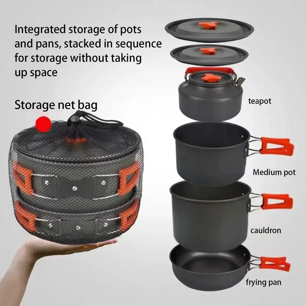 Portable Camping Cookware Set - Complete Outdoor Cooking Kit