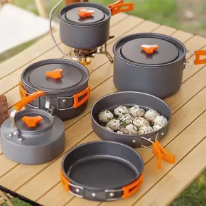 Portable Camping Cookware Set - Complete Outdoor Cooking Kit