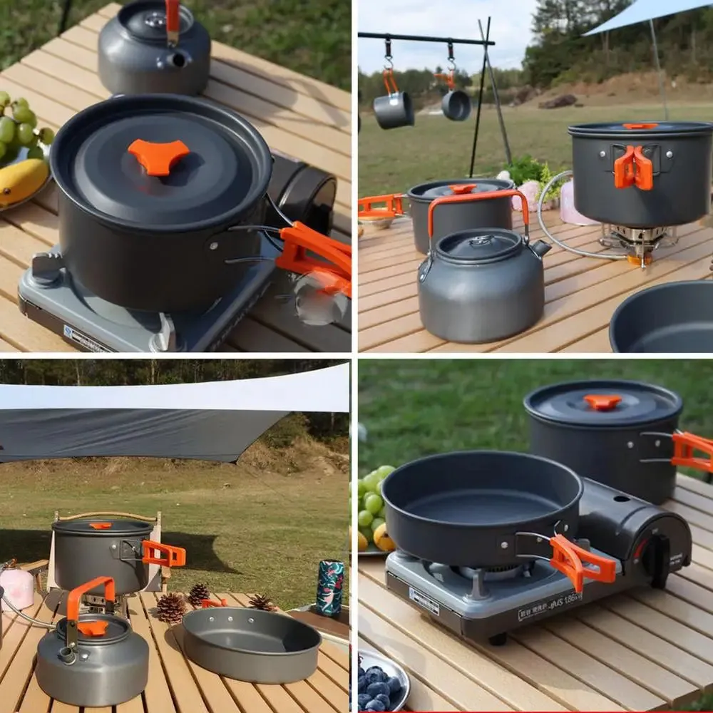 Portable Camping Cookware Set - Complete Outdoor Cooking Kit