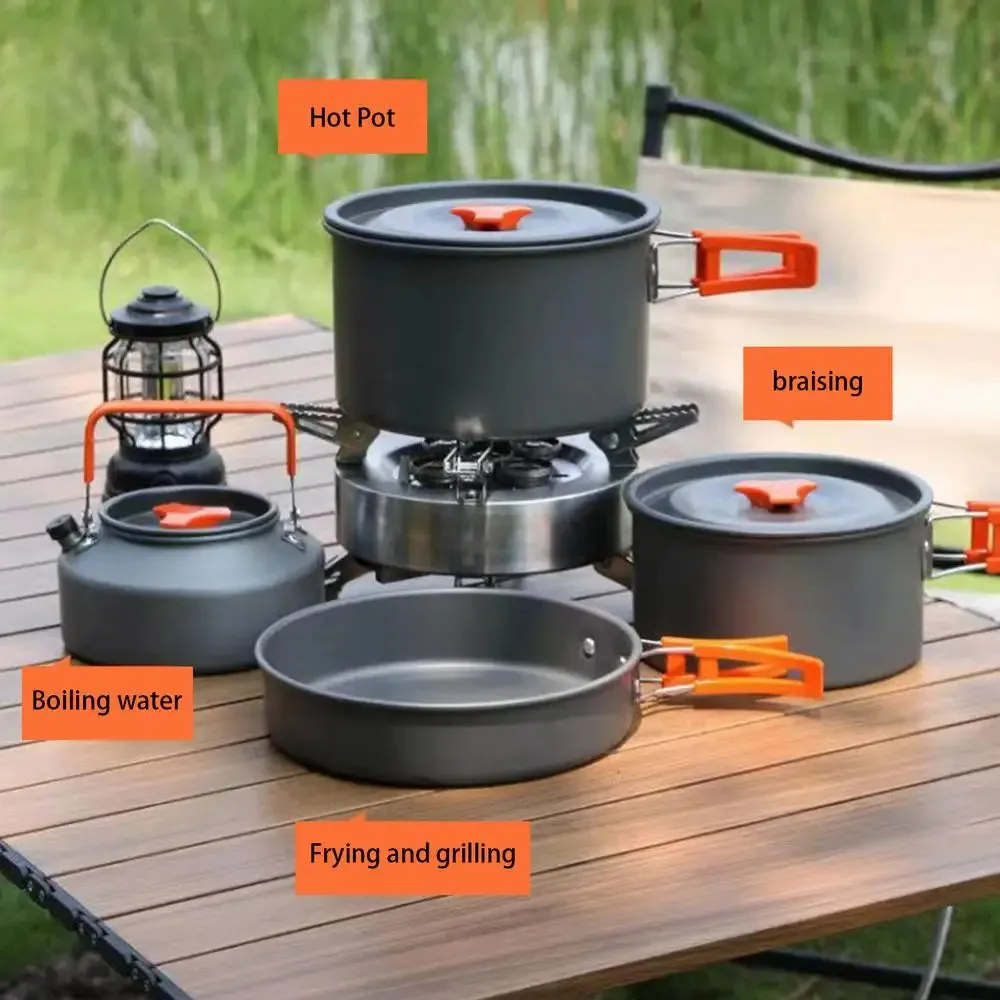 Portable Camping Cookware Set - Complete Outdoor Cooking Kit