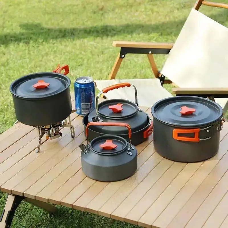 Portable Camping Cookware Set - Complete Outdoor Cooking Kit
