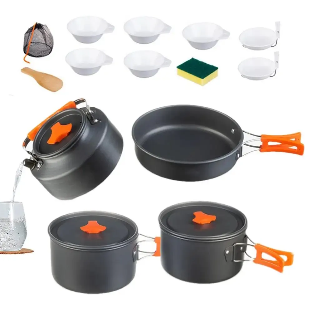 Portable Camping Cookware Set - Complete Outdoor Cooking Kit