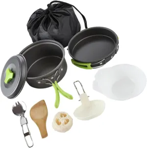 Portable Compact Person Camping Cookware Full Utensils Set for Outdoor Adventures