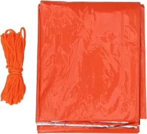 Portable Emergency Tent Sleeping Bag Orange Tear Resistant Keep Warm for Outdoor Camping