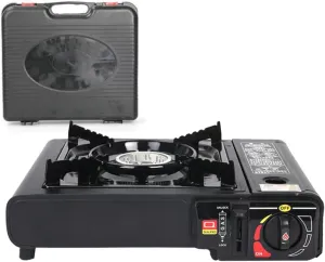 Portable Gas Cooker Dual-Purpose Single Burner Stove for Butane Tank Liquefied Tank, Camping Gas Cooker
