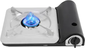Portable Gas Stove 11,900BTU Extreme High Power Double Wind-Guard Portable Stove Burner for Emergencies, Tailgating, Hiking