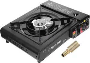 Portable Gas Stove Camping Cassette Stove Aluminum Alloy Fire-gathering Cover Adjustable Flame