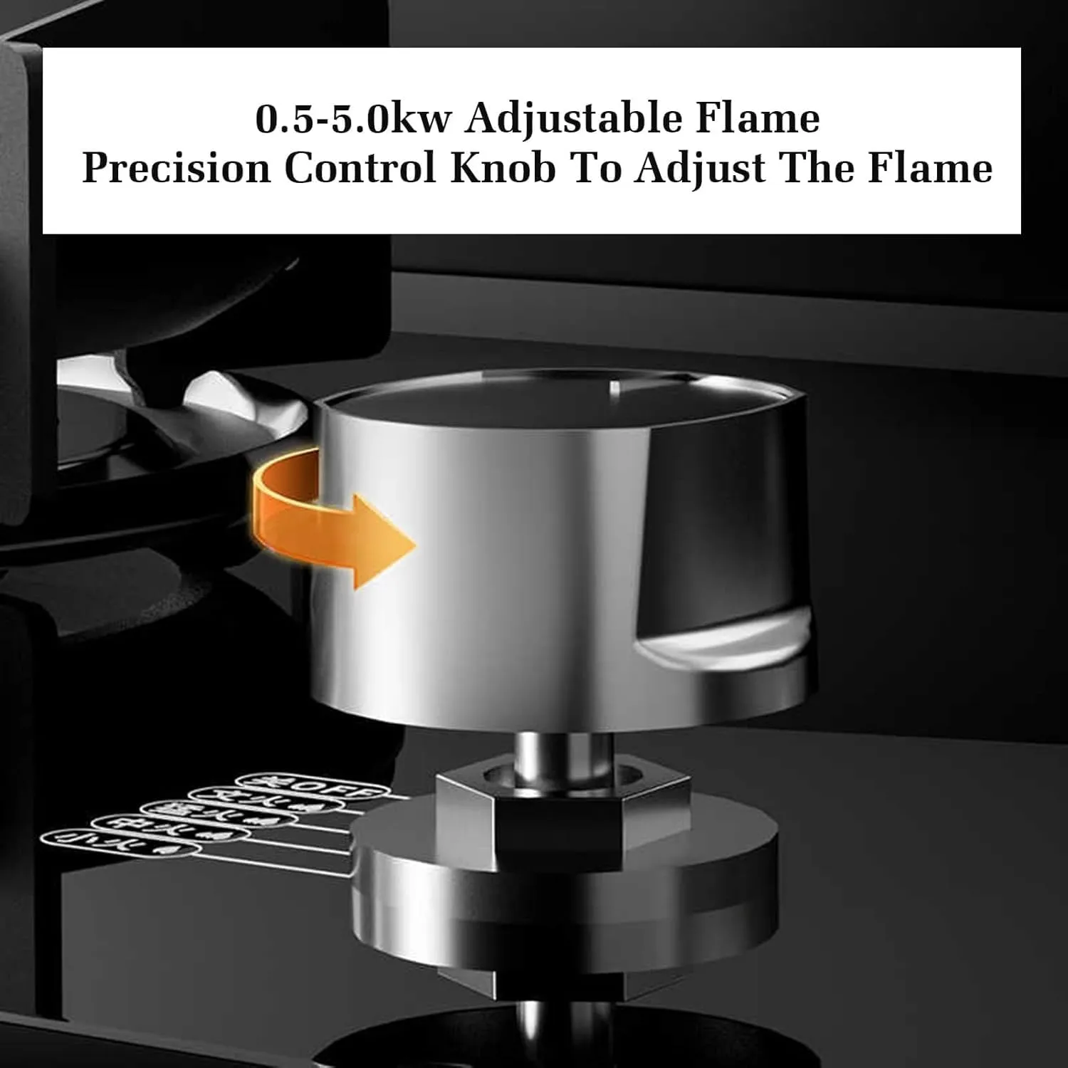 Portable Gas Stove Double Burner, 4.8/5.0KW 9 Cavity High Fire, Black Tempered Glass Cast Iron Pot Holder, For Home Kitchen With Flameout Protection(LPG)