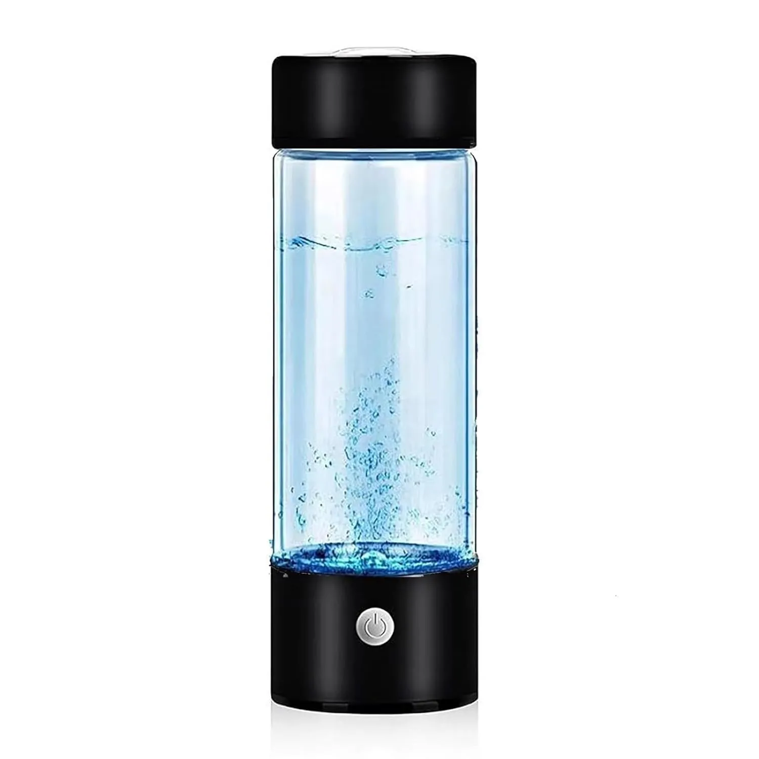 Portable Hydrogen Water Bottle Hydrogen Water Ionizer Machine Hydrogen Rich Water Generator Bottle Hydrogen Water Health Cup Home Office Travel Use 420Ml(B), Size