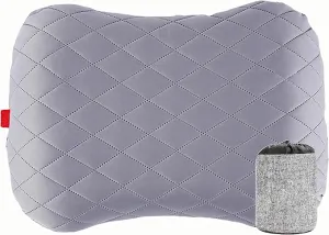 Portable Inflatable Neck Pillow for Outdoor Travel, Camping, Office Naps-Polyester   Washable Cotton-Color Available-Simple and Comfortable (Gray)