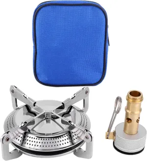 Portable Mini Camping Stove, Folding Outdoor Gas Stove, Stainless steel Camping Cooker for Outdoor Adventures and Picnics.