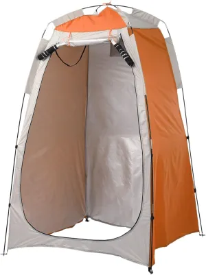 Portable Orange & Grey 3-Season Camping Tent, 1 Person, Water-Resistant, UV Protection, Easy Setup, Perfect for Camping, Beach, Picnic, Changeroom, Showering