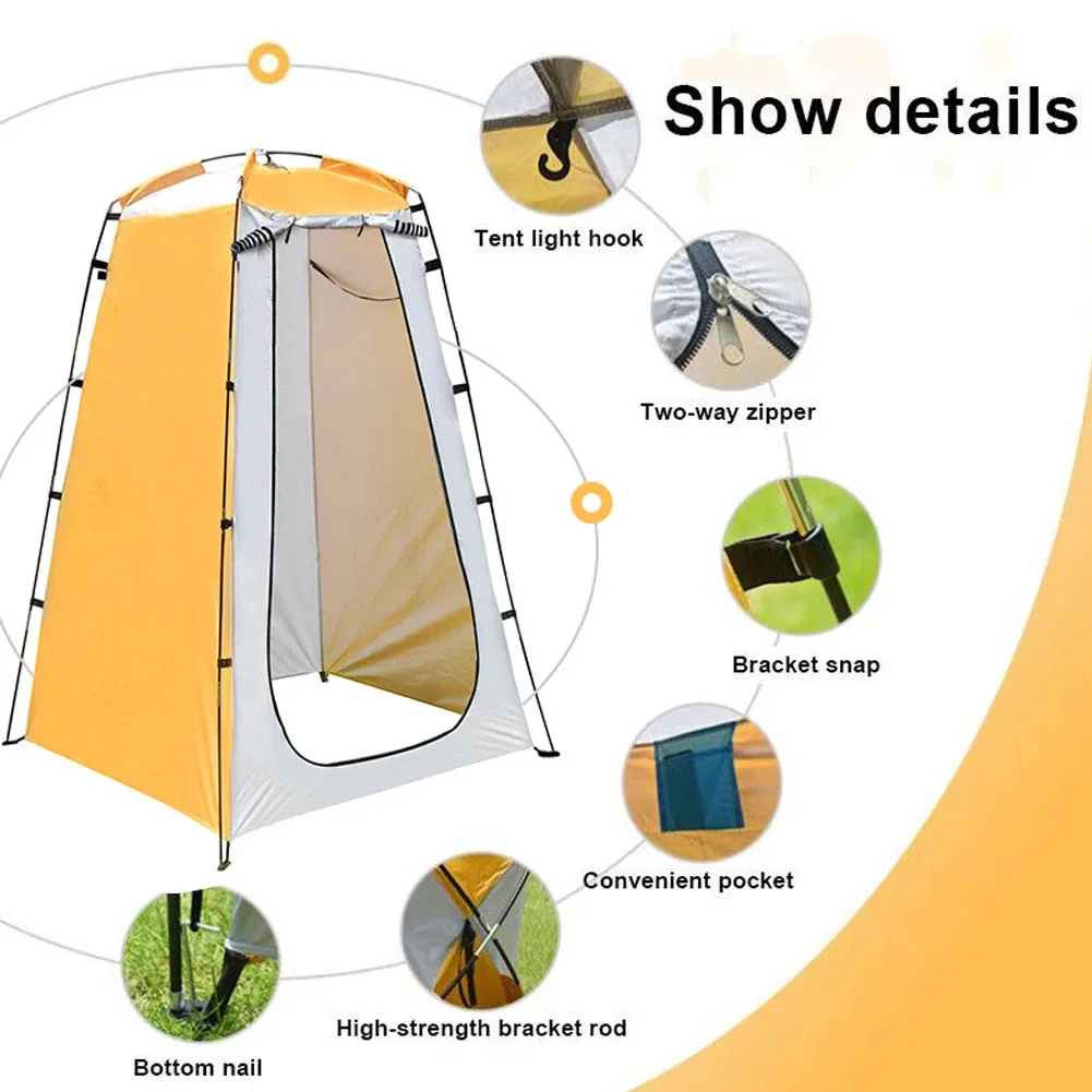 Portable Outdoor Mobile Toilet Tent - Folding Dressing Room and Bath Shelter for Hiking, Fishing - Waterproof, UV Protection, Tear-Resistant