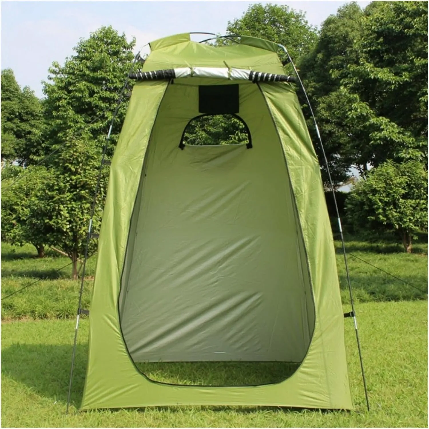 Portable Outdoor Shower Bath Changing Fitting Room Camping Tent Privacy Toilet Tourist Tents Outdoor Camping Shower Bathing Tent Change Clothes Tent (Color : Yellow Grey)