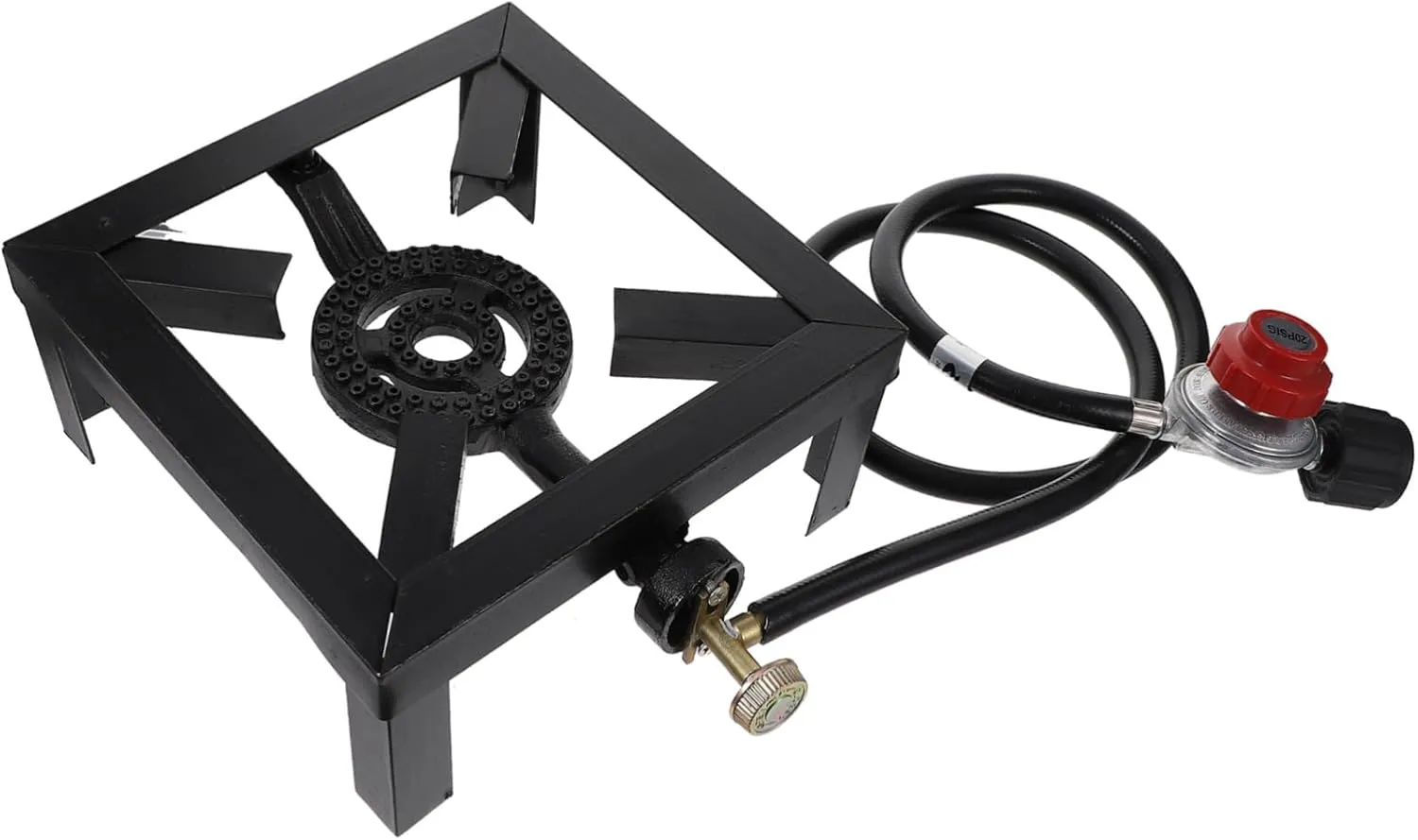 Portable Propane Burner with Regulator Outdoor Gas Stove for Camping Tailgating and Backyard Cooking for Hiking and Outdoor Kitchen Setups