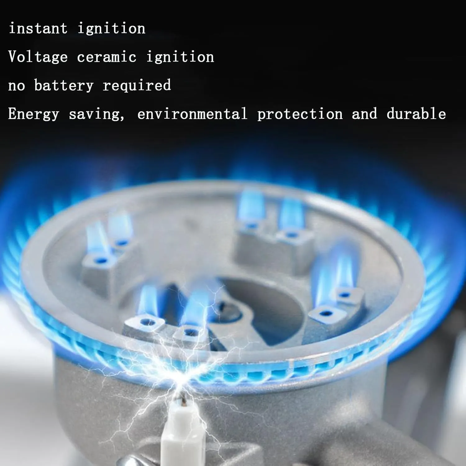 Portable Single-Burner Propane Stove, 2.3KW High-Power Non-Slip Stove Frame, Energy-Saving and Gas-Saving, Suitable for Camping (Blue)